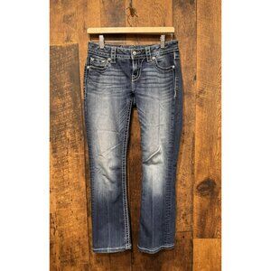 Miss Me Signature Boot Medium Wash Denim Design 27x28
